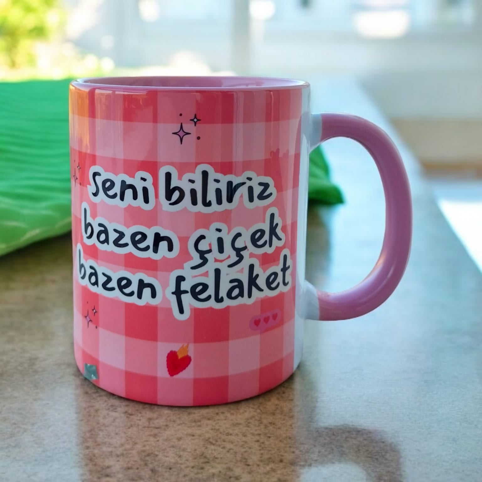 Seni Biliriz Bazen Çiçek Bazen Felaket Kaliteli Porselen Kupa
