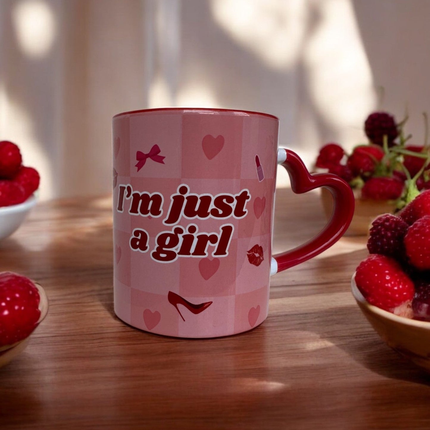 I'm Just a Girl Premium Tasarım Hediyelik Kupa, Ev Ofis Kupası