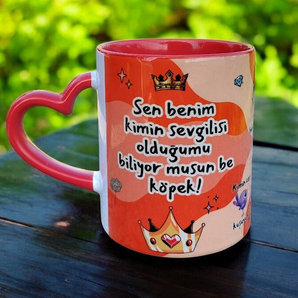 Prens Sevgili Kupa - Sen Benim Kimin Sevgilisi Olduğumu Biliyor musun? - Sevgililer Günü Hediye Kupa