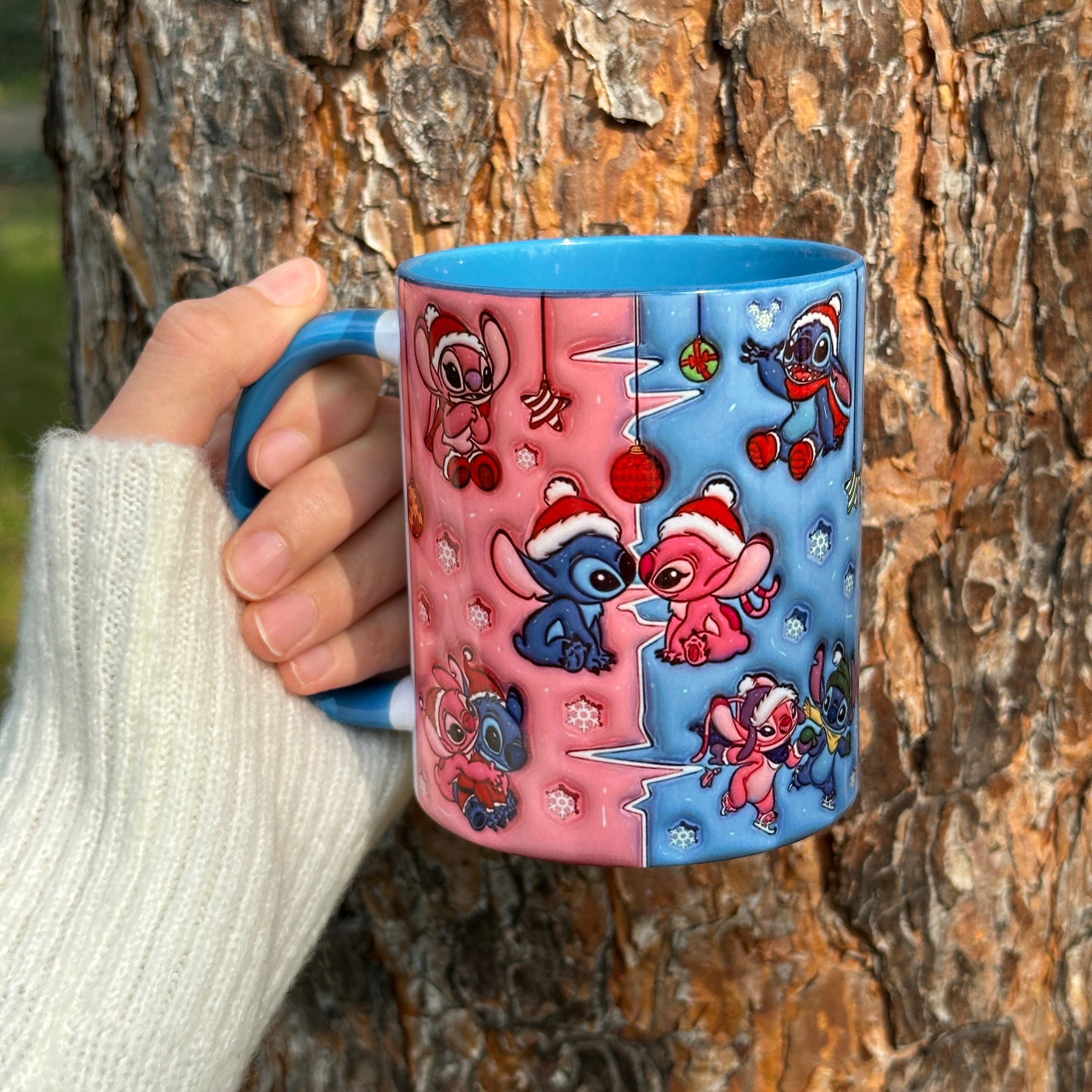 Stitch ve Angel Tasarım Kupa