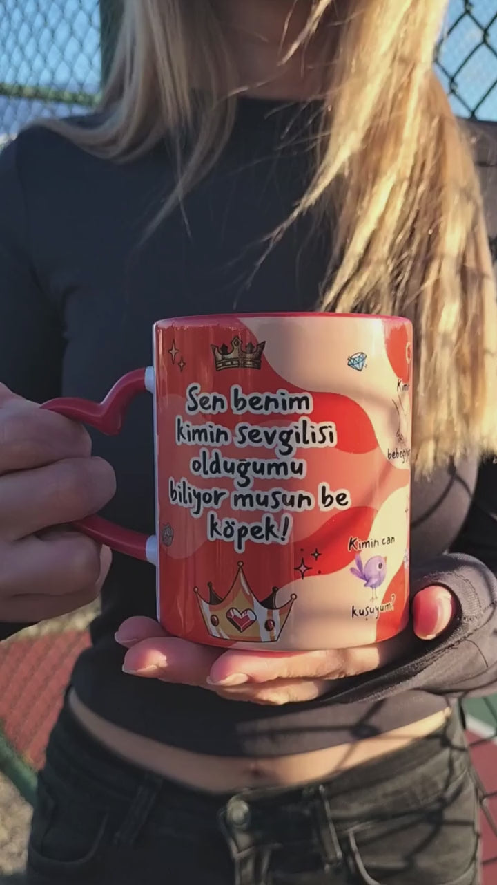Prens Sevgili Kupa - Sen Benim Kimin Sevgilisi Olduğumu Biliyor musun? - Sevgililer Günü Hediye Kupa