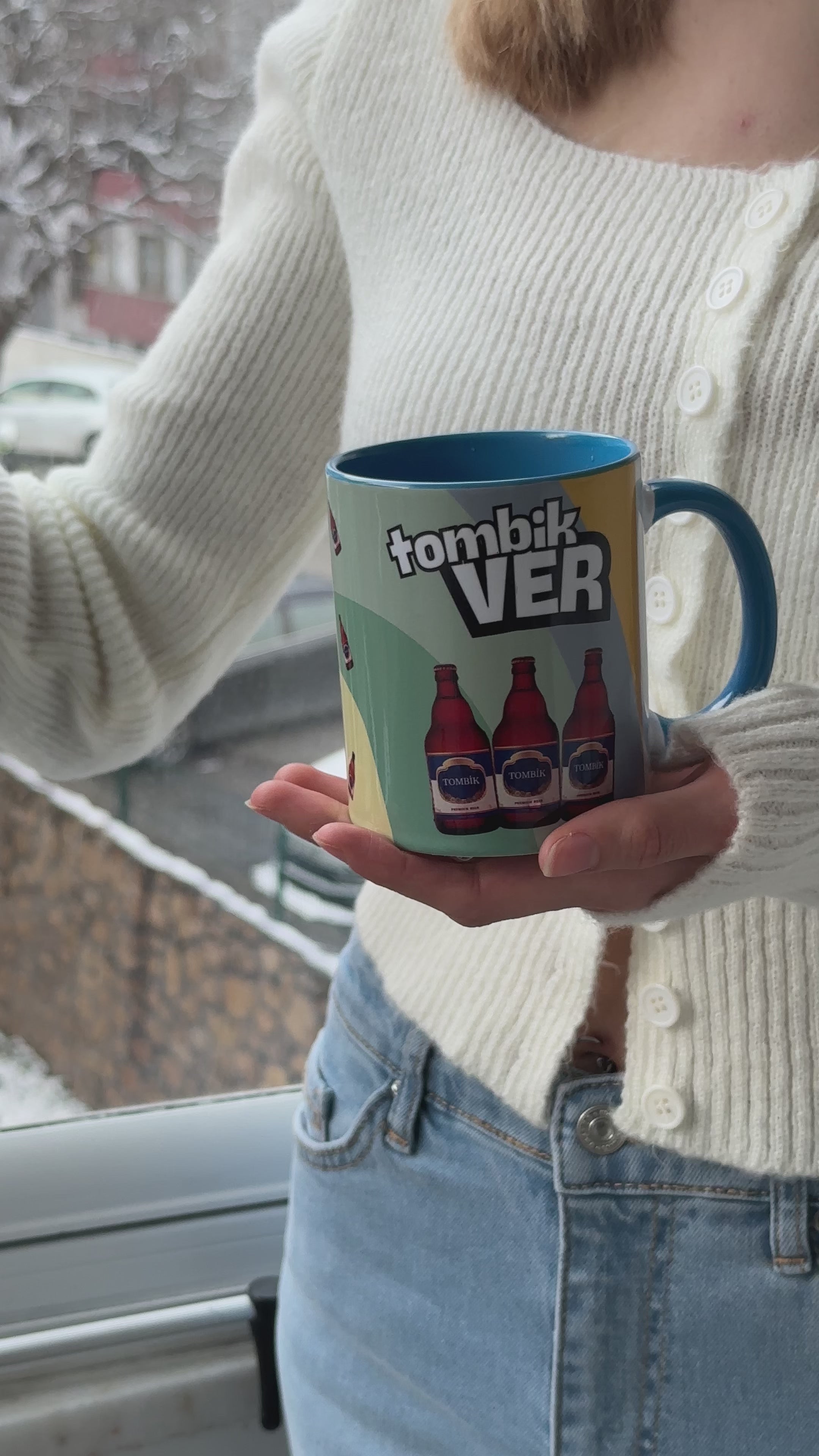 Tombik Ver Hediyelik Tasarım Kupa, Doğum Günü Hediye Porselen Renkli Kupa Bardak