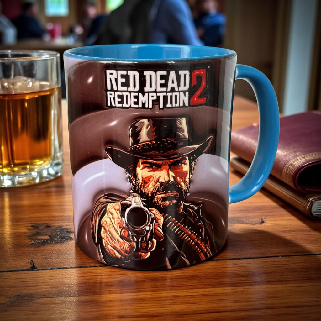 RDR2 Tasarım Porselen Hediyelik Gamer Kupa