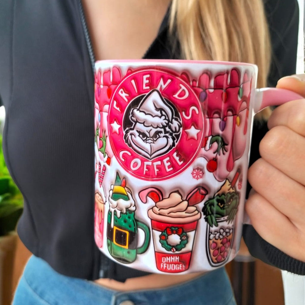 Friends Coffee Grinch Tasarım Kupa-Arkadaş, Sevgili, Doğum Günü Hediyelik Kupa Bardak