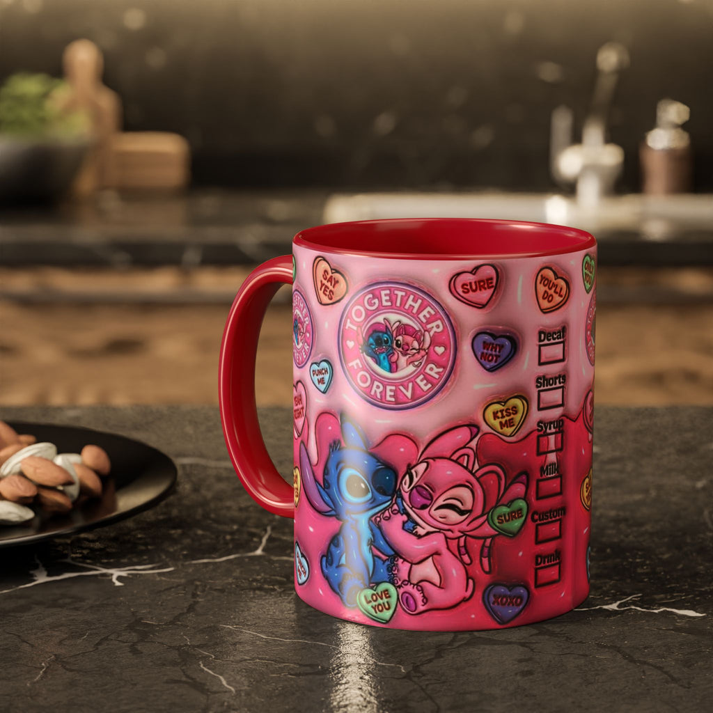 Stitch Angel Temalı Tasarım Kupa