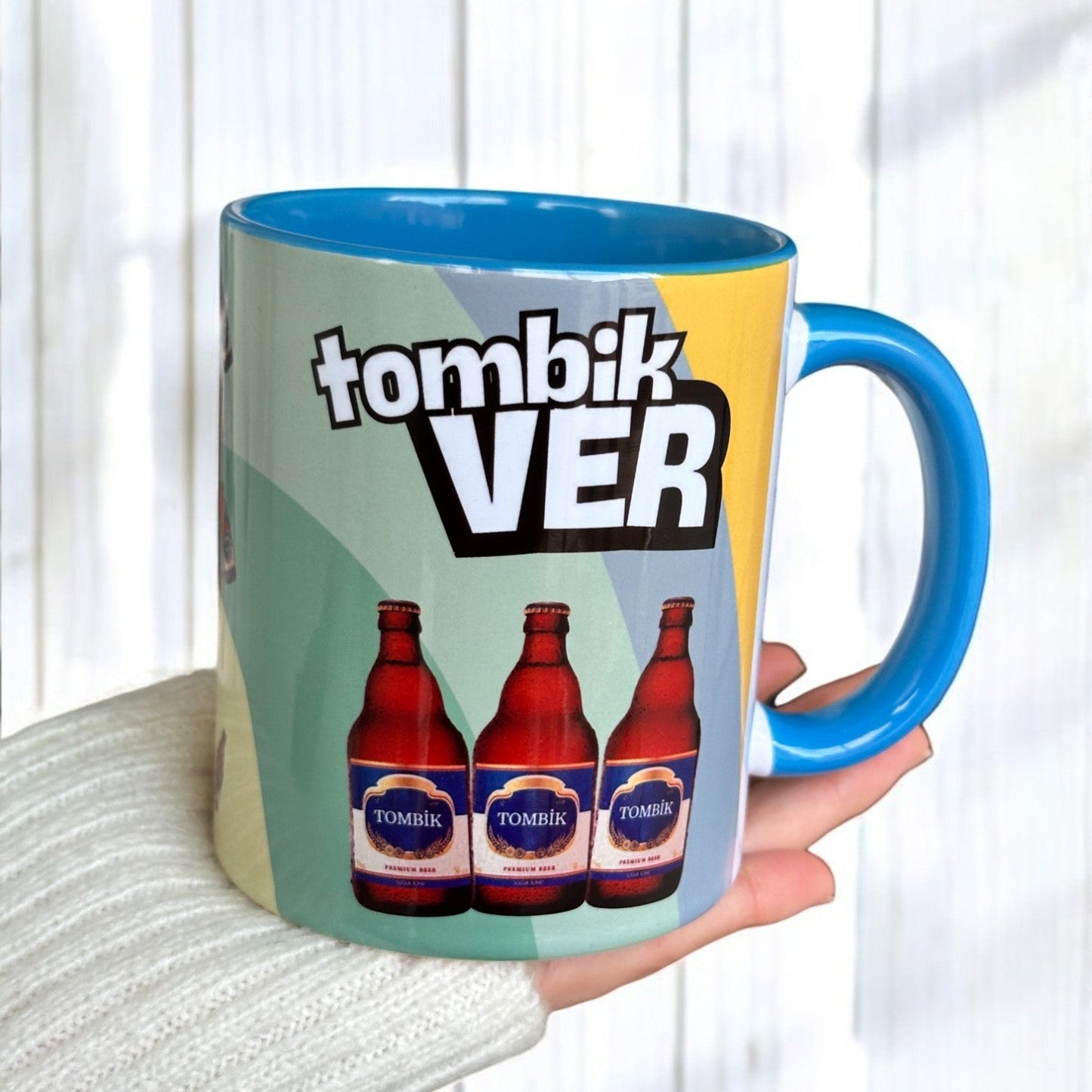 Tombik Ver Hediyelik Tasarım Kupa, Doğum Günü Hediye Porselen Renkli Kupa Bardak