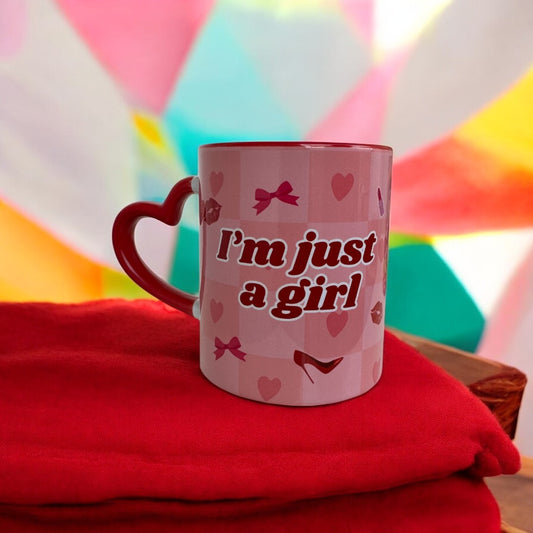 I'm Just a Girl Premium Tasarım Hediyelik Kupa, Ev Ofis Kupası