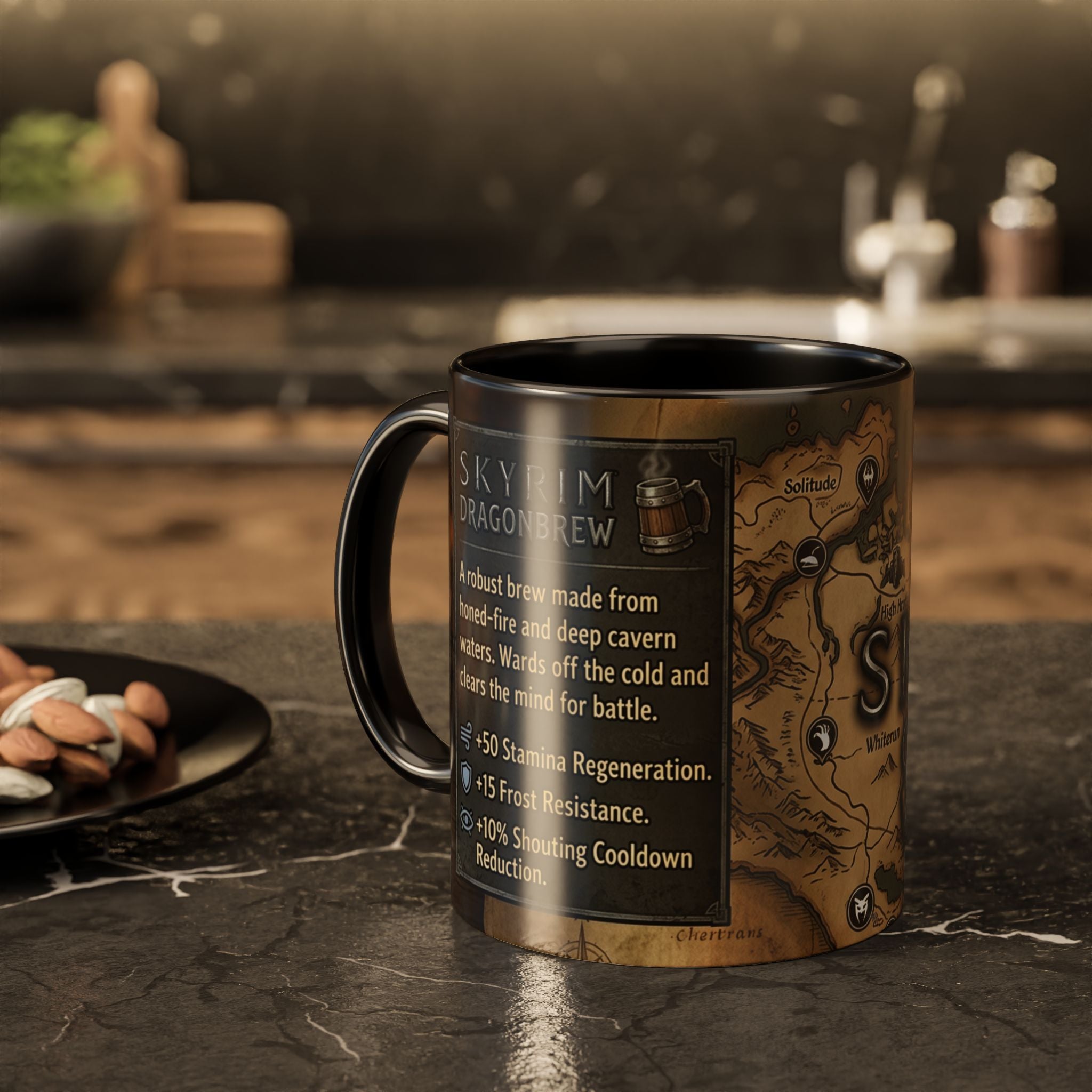 Skyrim Gamer Kupa – Premium Porselen, Canlı Kalıcı Baskı  🐉⚔️
