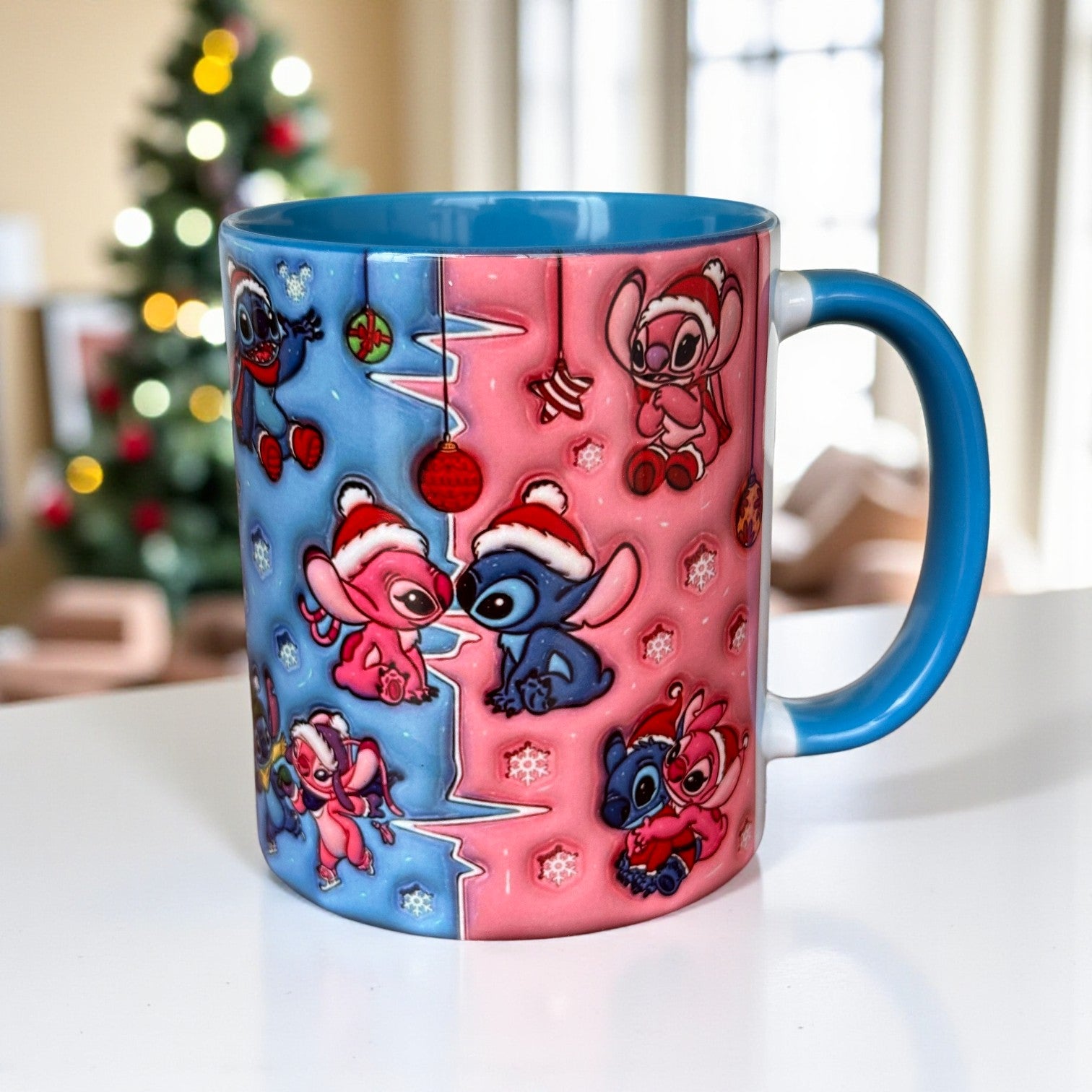 Stitch ve Angel Tasarım Kupa