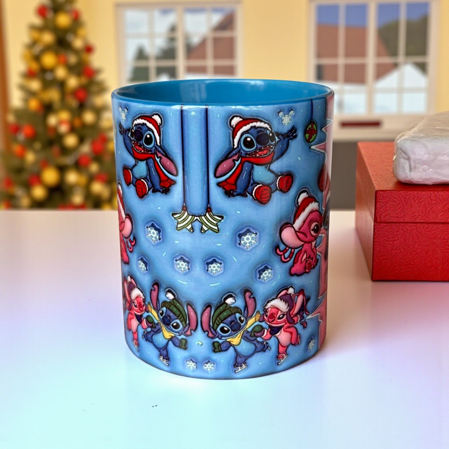 Stitch ve Angel Tasarım Kupa