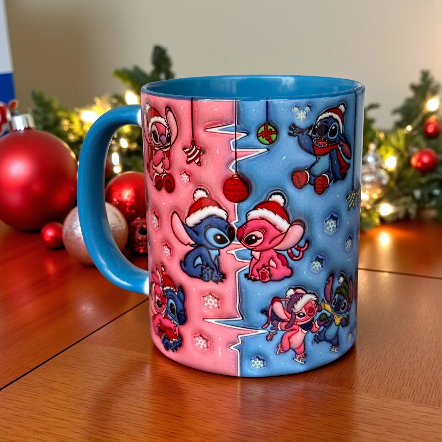 Stitch ve Angel Tasarım Kupa