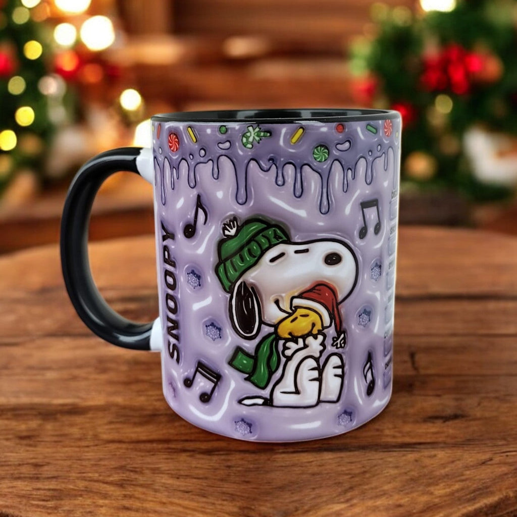 Snoopy Tasarım Kaliteli Porselen Renkli Kupa
