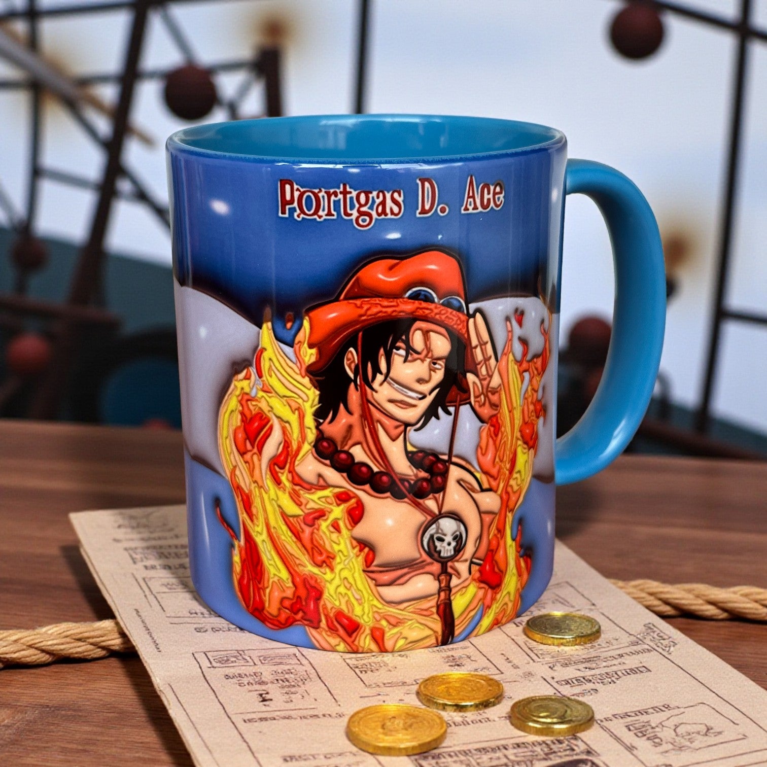 One Piece Portgas D. Ace Tasarım Kupa