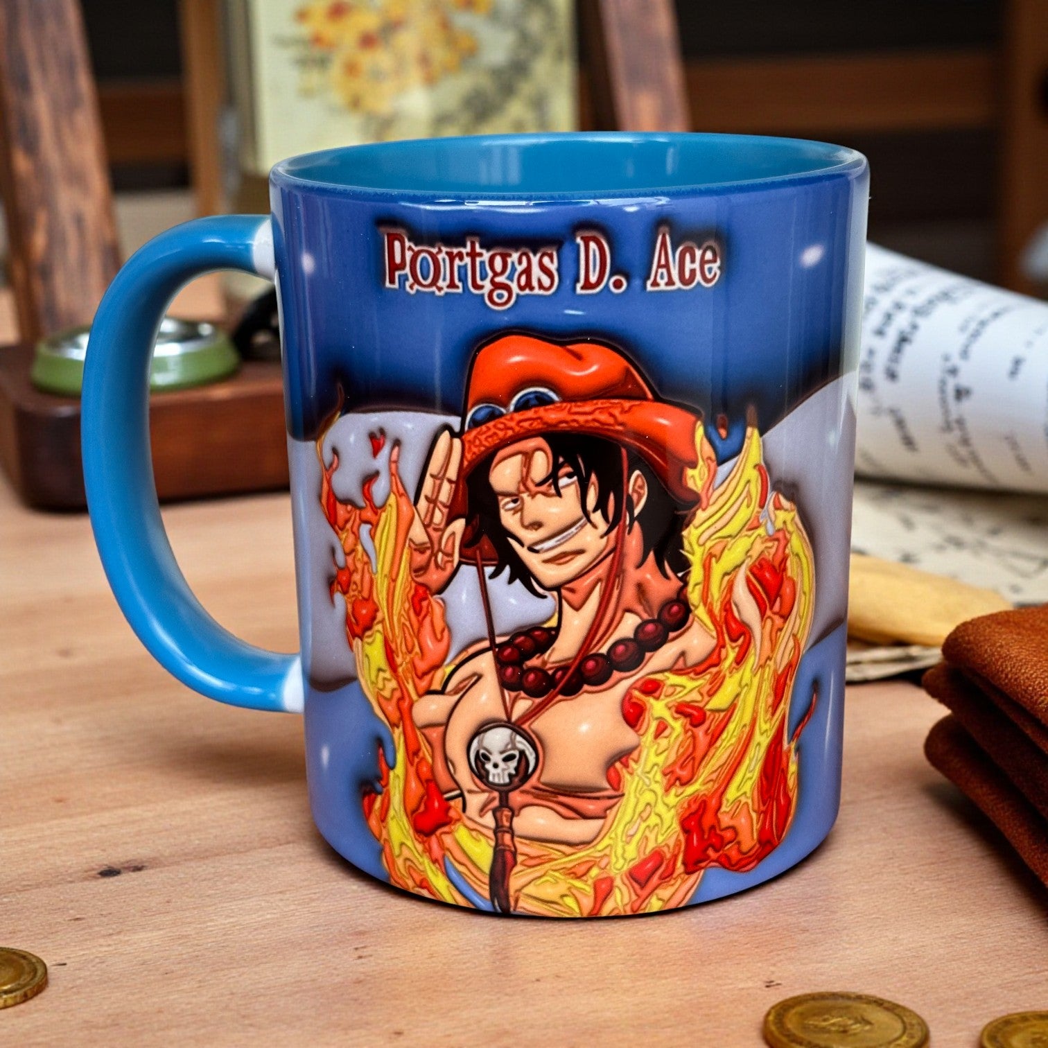 One Piece Portgas D. Ace Tasarım Kupa