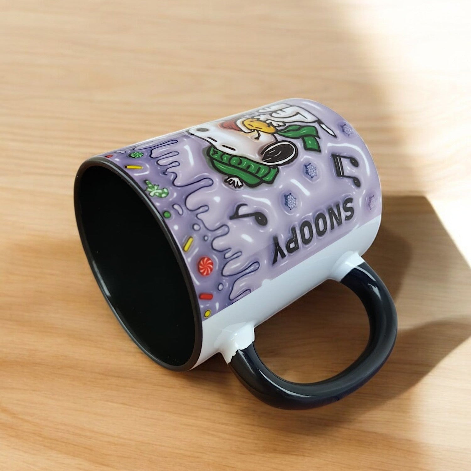 Snoopy Tasarım Kaliteli Porselen Renkli Kupa