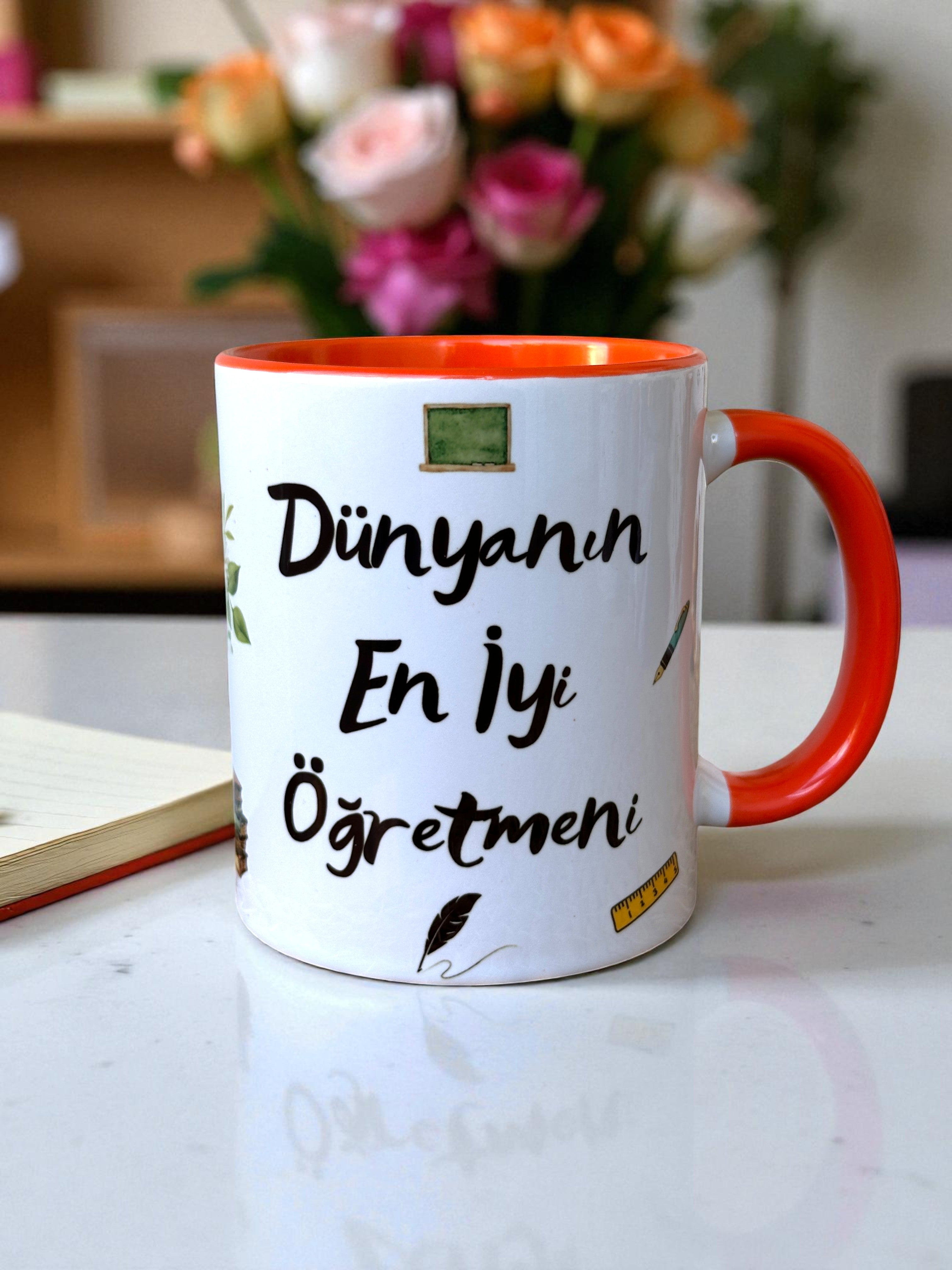 Öğretmenler Günü Hediyelik Kupa Bardak-Dünyanın En İyi Öğretmeni Hediye Paketli Kupa Bardak