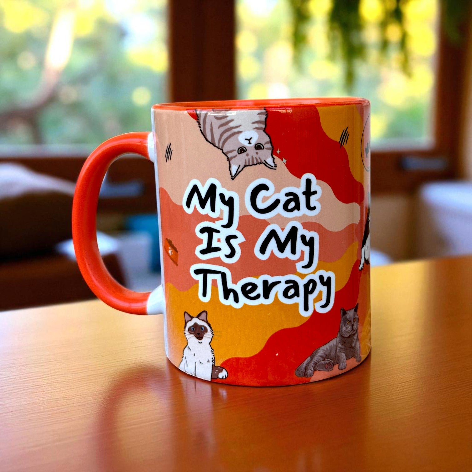 My Cat Is My Therapy Tasarım Kupa