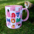 Cat Mom Tasarım Hediyelik Kupa Bardak-Doğum Günü Hediyesi Kupa