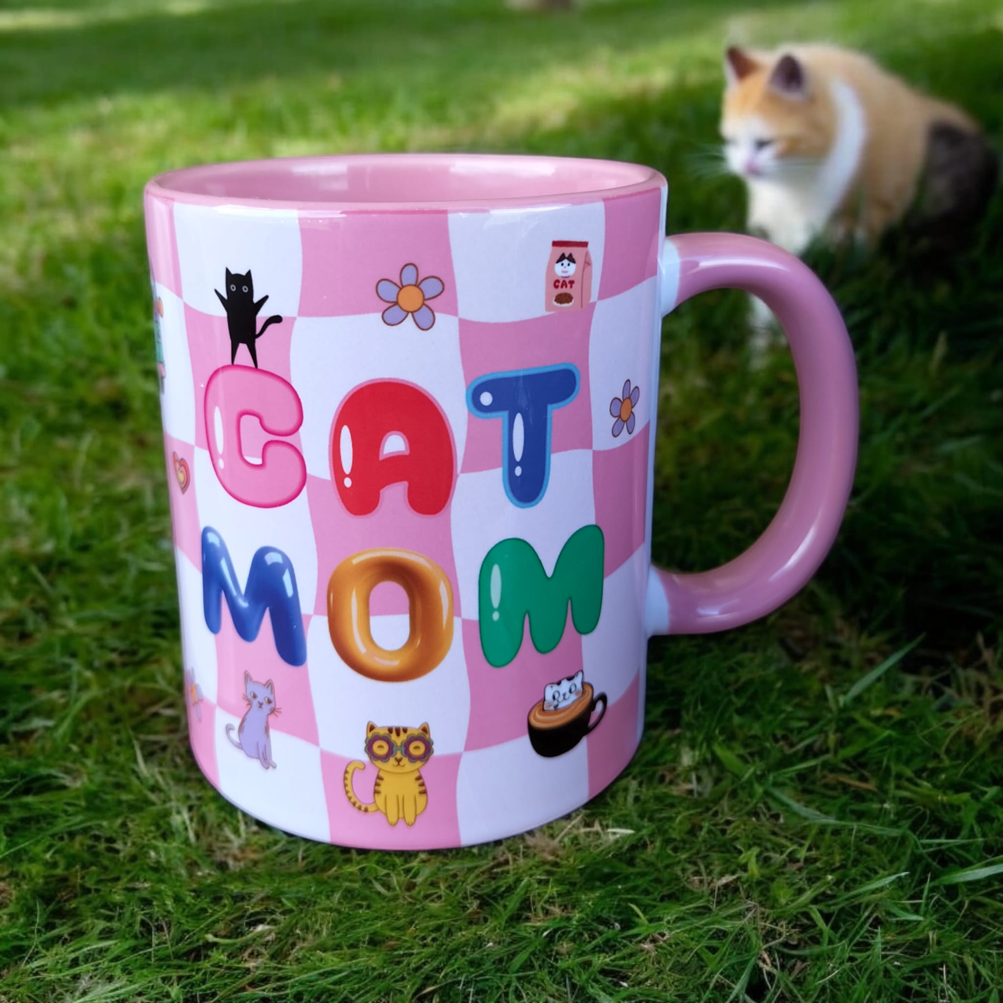Cat Mom Tasarım Hediyelik Kupa Bardak-Doğum Günü Hediyesi Kupa