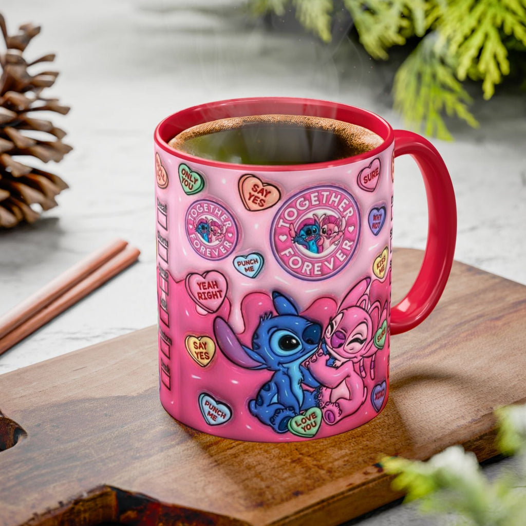 Stitch Angel Temalı Tasarım Kupa