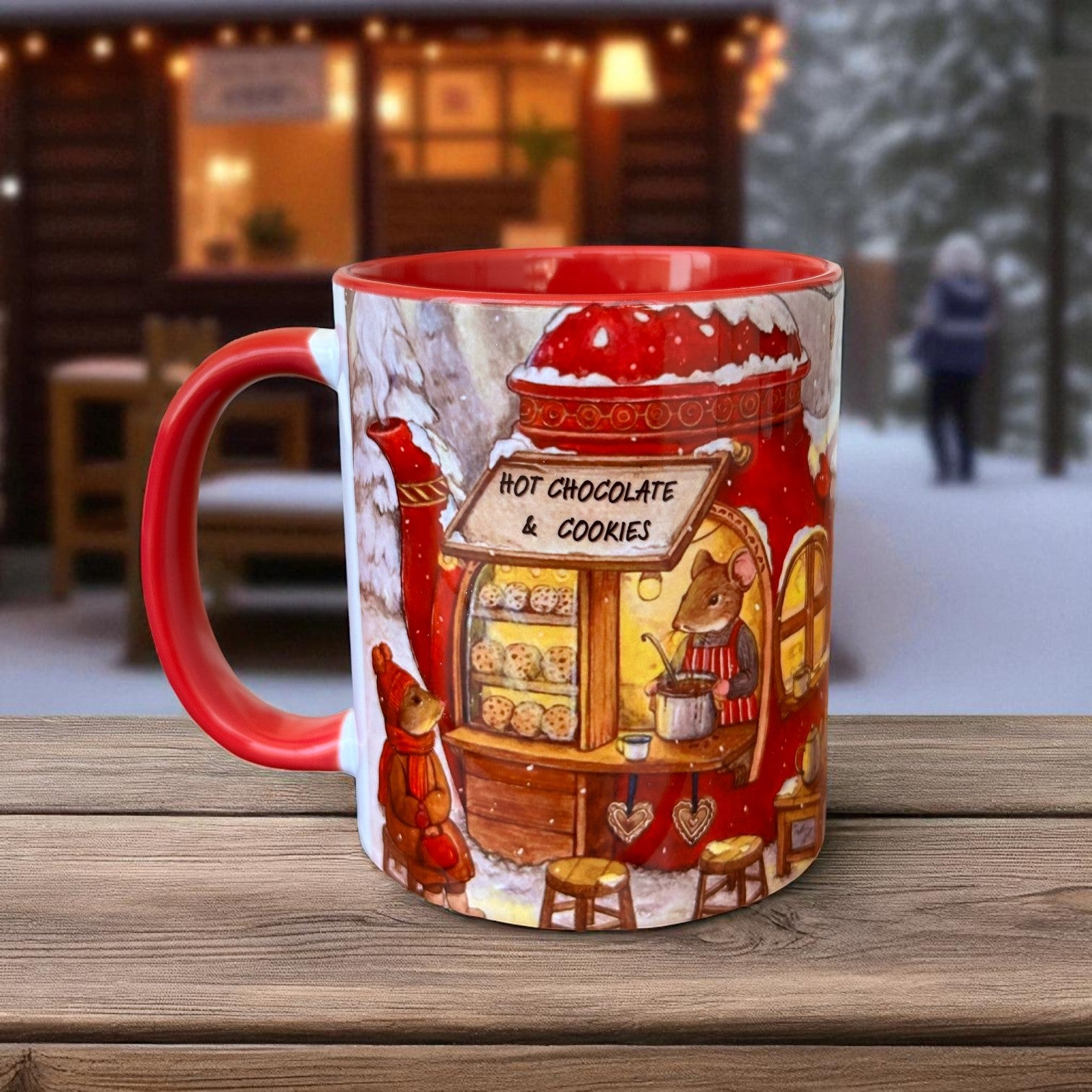Hot Chocolate Cookies Kaliteli Porselen Cozy Kupa