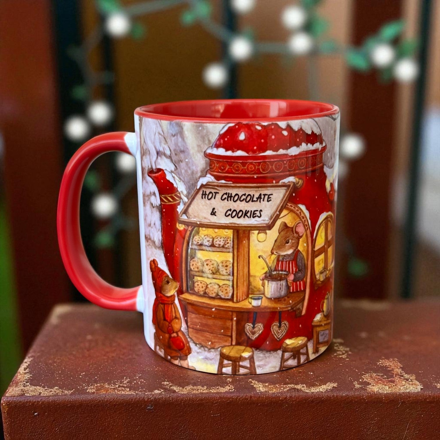 Hot Chocolate Cookies Kaliteli Porselen Cozy Kupa