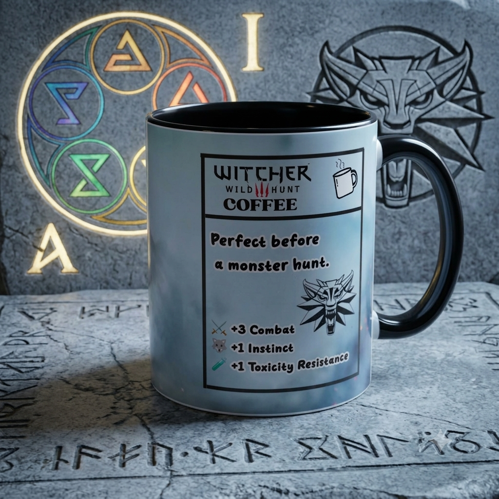 The Witcher Gamer Kupa – Premium Porselen, Canlı Kalıcı Baskı, Ücretsiz Kargo 🐺⚔️