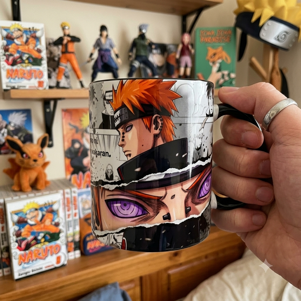 Pain Shinra Tensei Anime Kupa Bardak | Premium Porselen 330 ml | Anime Hediyesi