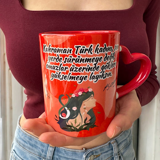 8 Mart Kadınlar Günü Kupa Bardak, Hediyelik Mega Porselen Kupa