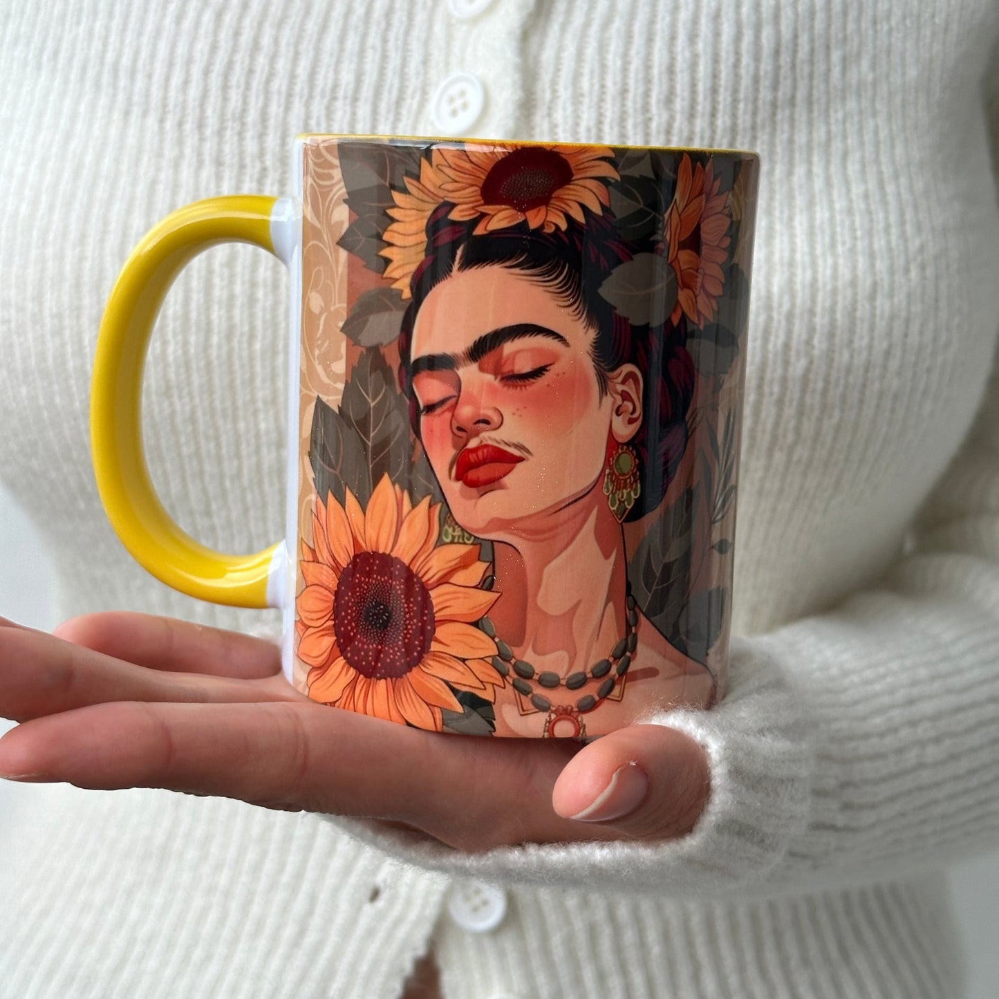 Frida Kahlo 8 Mart Tasarım Kupa Bardak, Porselen Tasarım Kupa