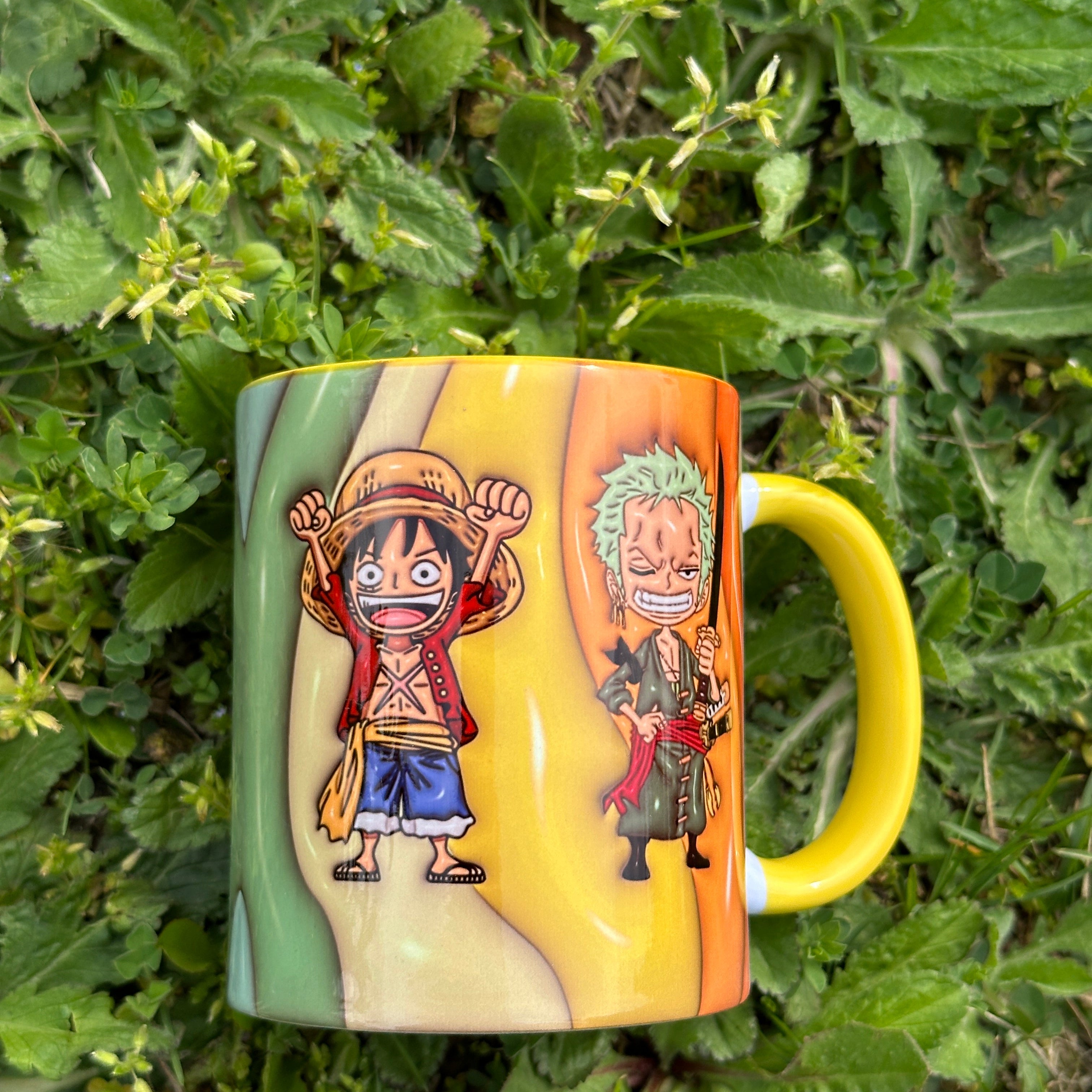 Luffy ve Zoro Kaliteli Porselen Hediyelik Kupa Bardak-Ev Ofis Çay Kahve Doğum Günü Hediyelik Kupa