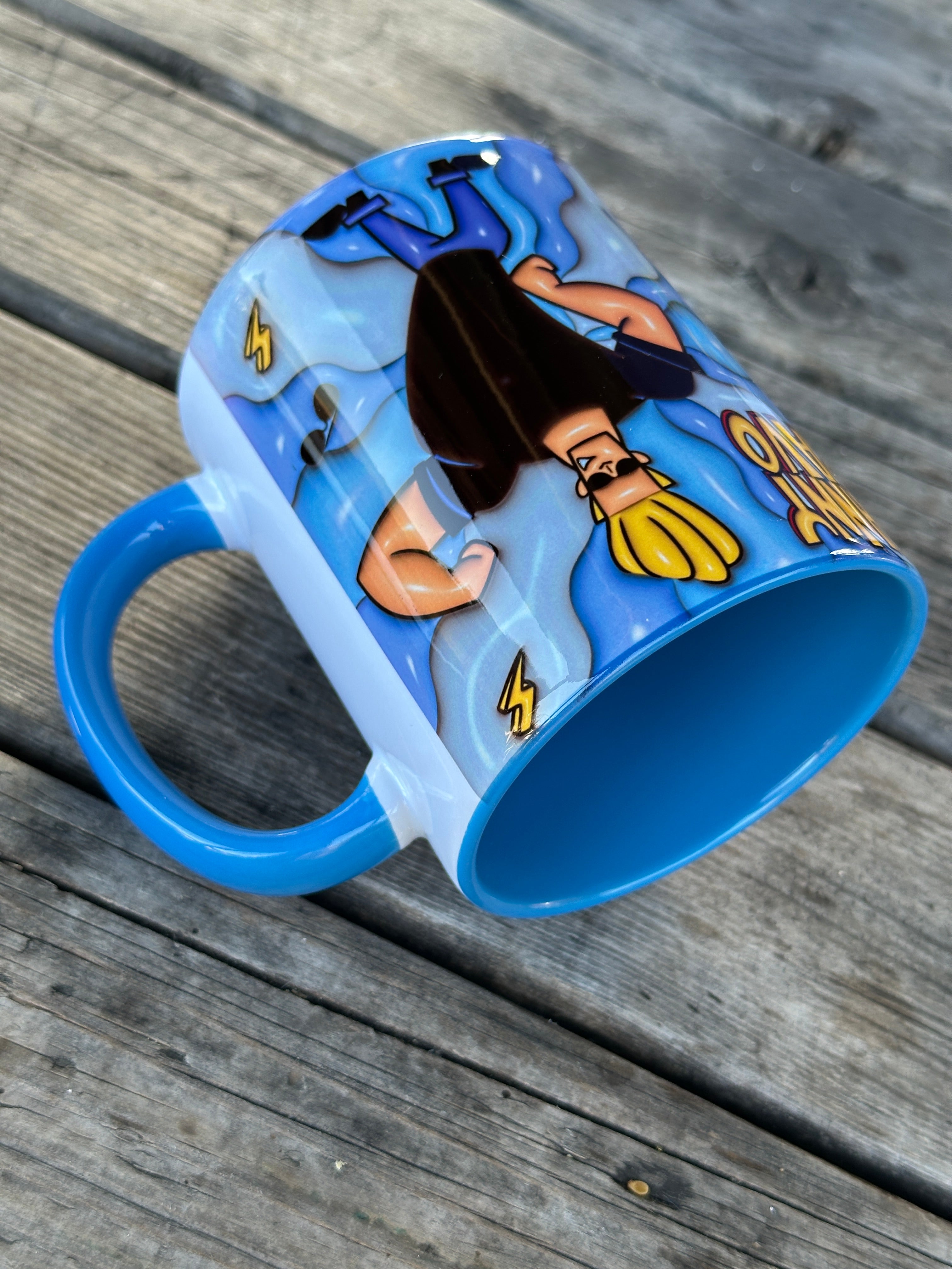 Johnny Bravo Tasarım Premium Porselen Hediyelik Kupa Bardak