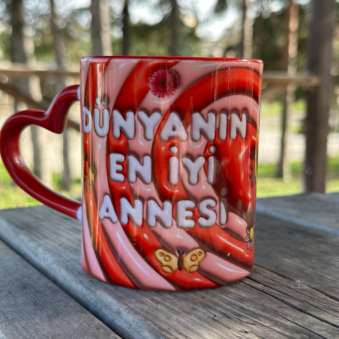 Dünyanın En İyi Annesi Tasarım Kaliteli Porselen Hediyelik Kupa Bardak
