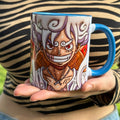 One Piece Luffy Gear 5 Nika Tasarım Porselen Kupa Bardak-Anime Kupa