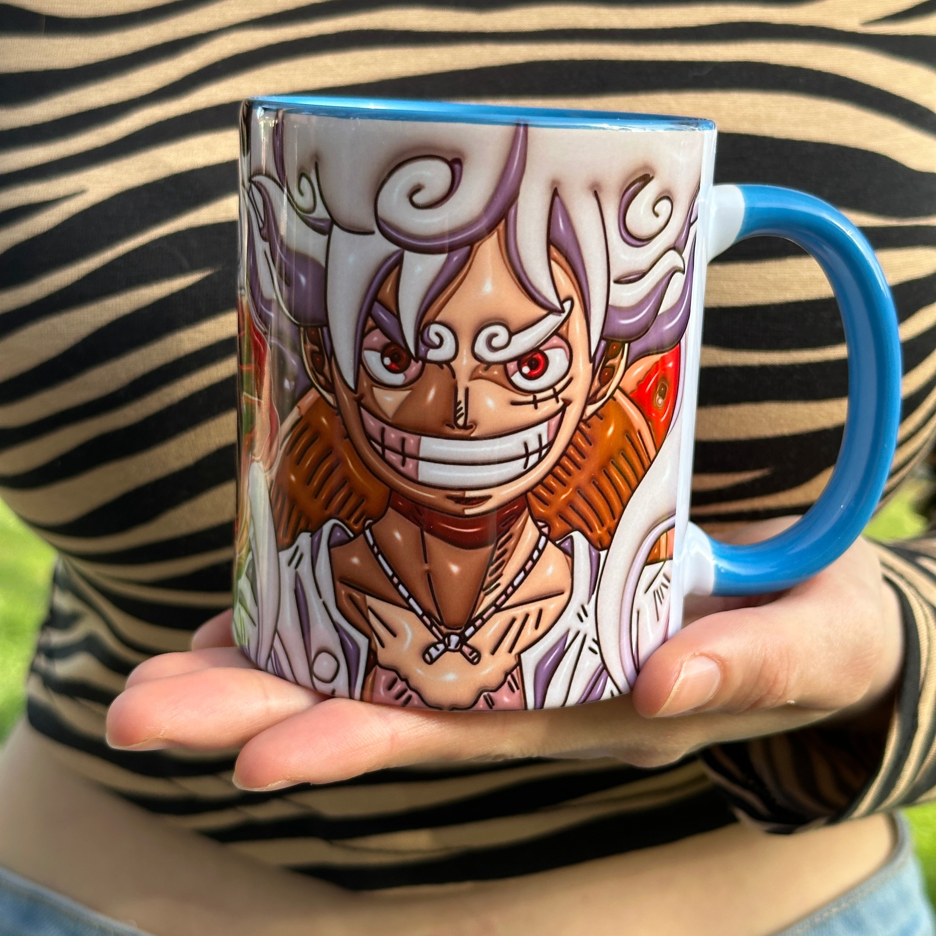 One Piece Luffy Gear 5 Nika Tasarım Porselen Kupa Bardak-Anime Kupa