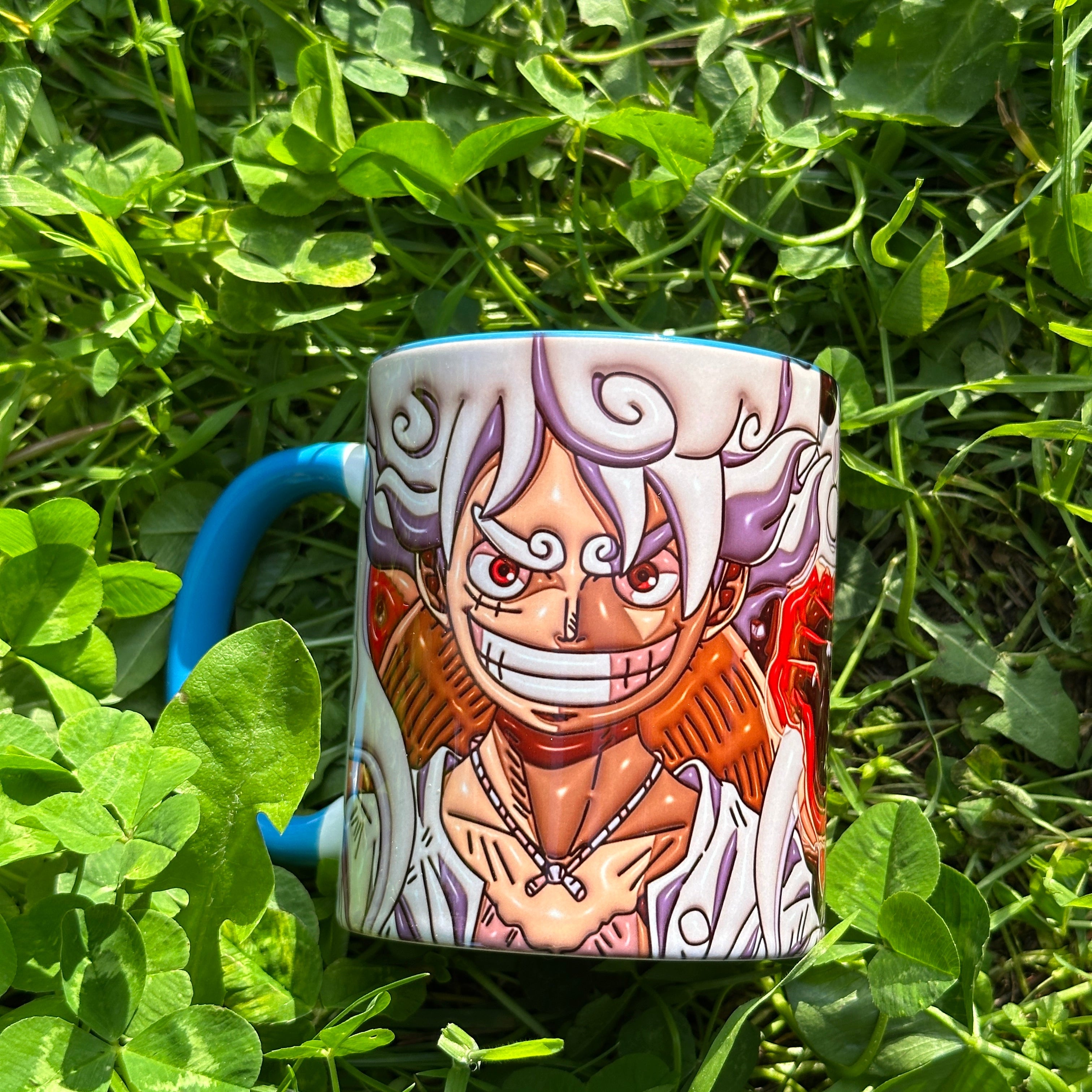 One Piece Luffy Gear 5 Nika Tasarım Porselen Kupa Bardak-Anime Kupa