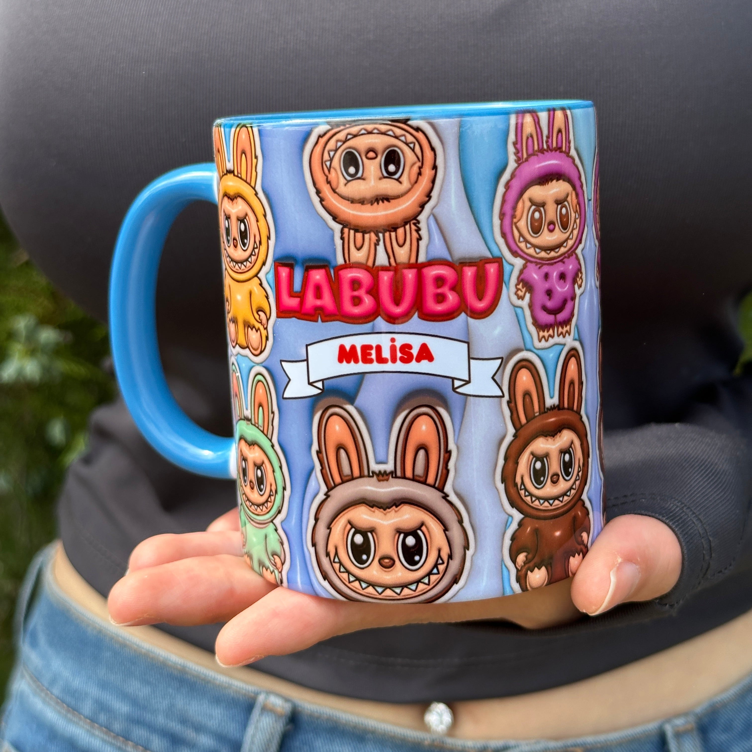 Labubu Kaliteli Porselen İsim Yazılabilir Premium Hediyelik Baskılı Kupa Bardak