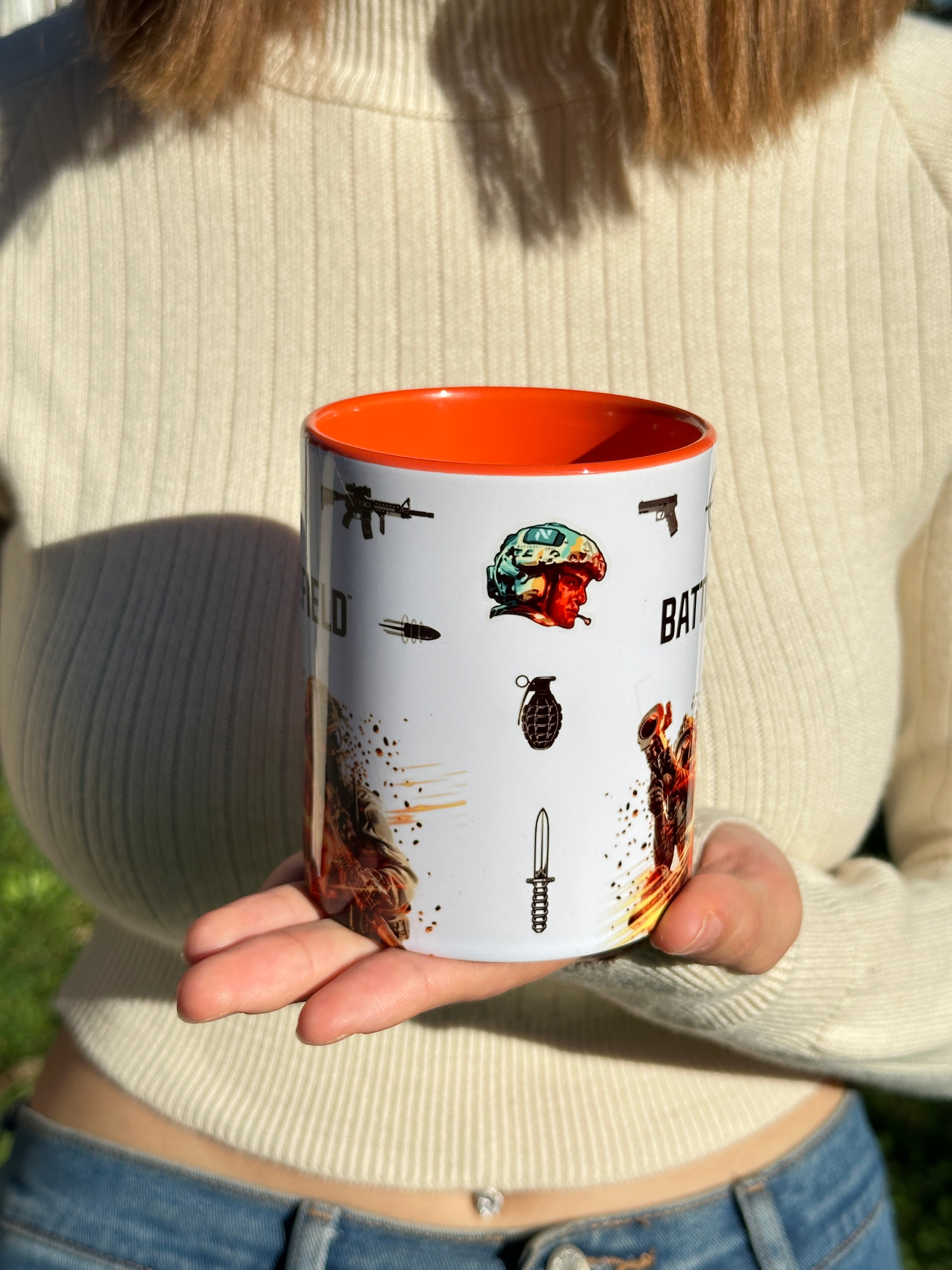 Battlefield Tasarım Premium Porselen Gamer Kupa Bardak