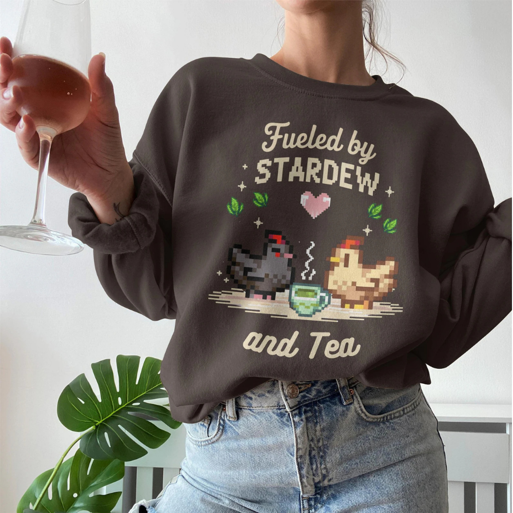 Stardew Valley Sweatshirt – 3 İplik Şardonlu Premium Kumaş, Dayanıklı Baskı, Unisex Oversize