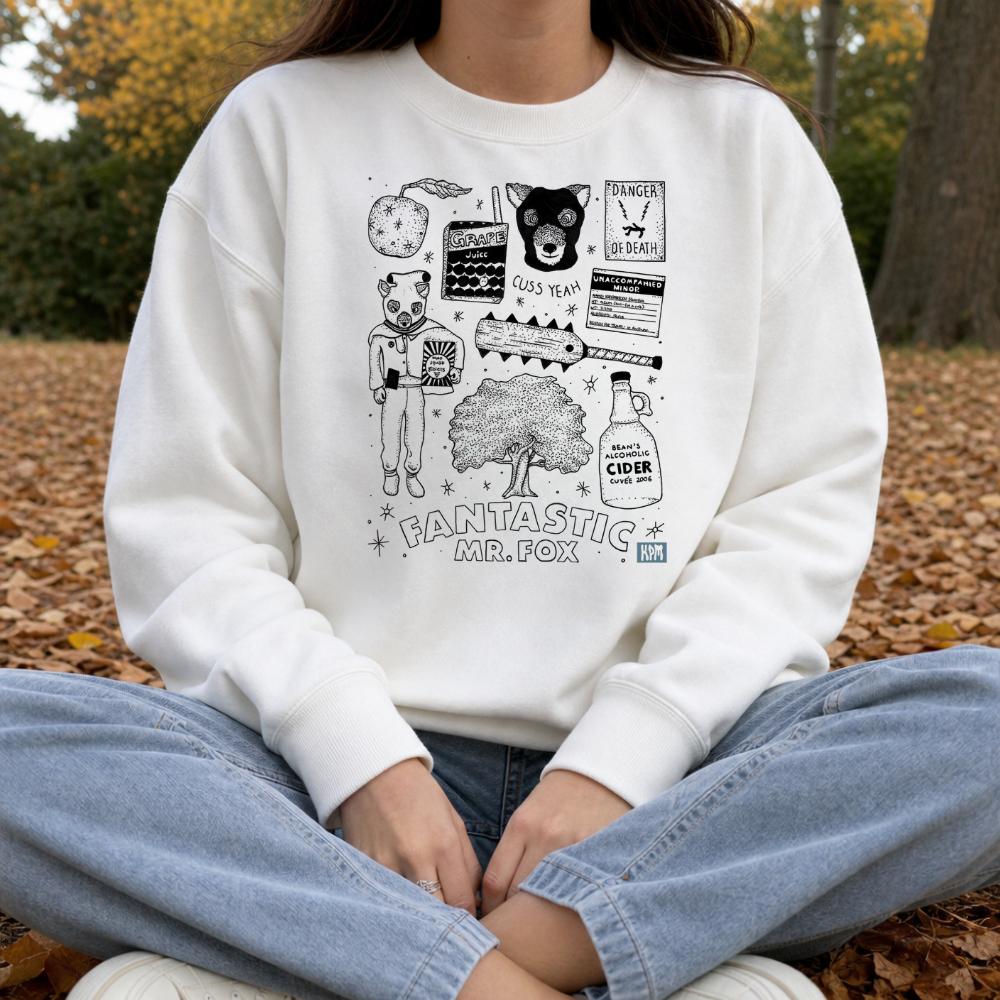 Fantastic Mr. Fox Hoodie – Mr. Fox Baskılı Oversize Sweatshirt