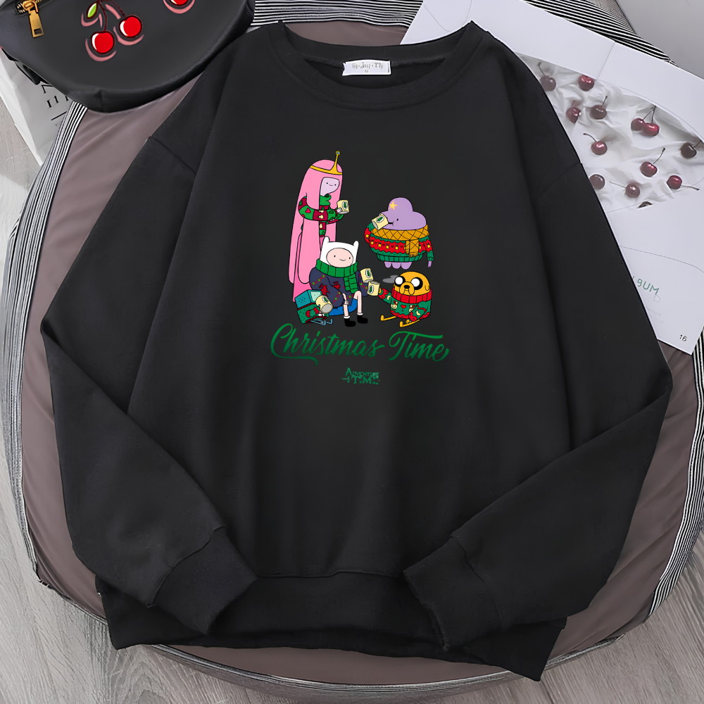 Adventure Time Premium Baskılı Hoodie-Tshirt
