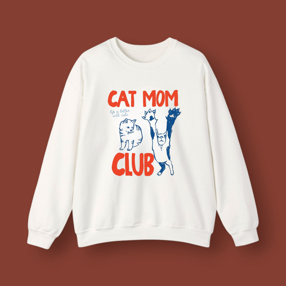 Cat Mom Club Sweatshirt, Hoodie, Tişört 🐈