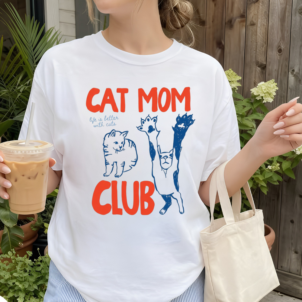 Cat Mom Club Sweatshirt, Hoodie, Tişört 🐈