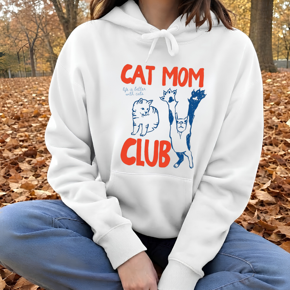 Cat Mom Club Sweatshirt, Hoodie, Tişört 🐈