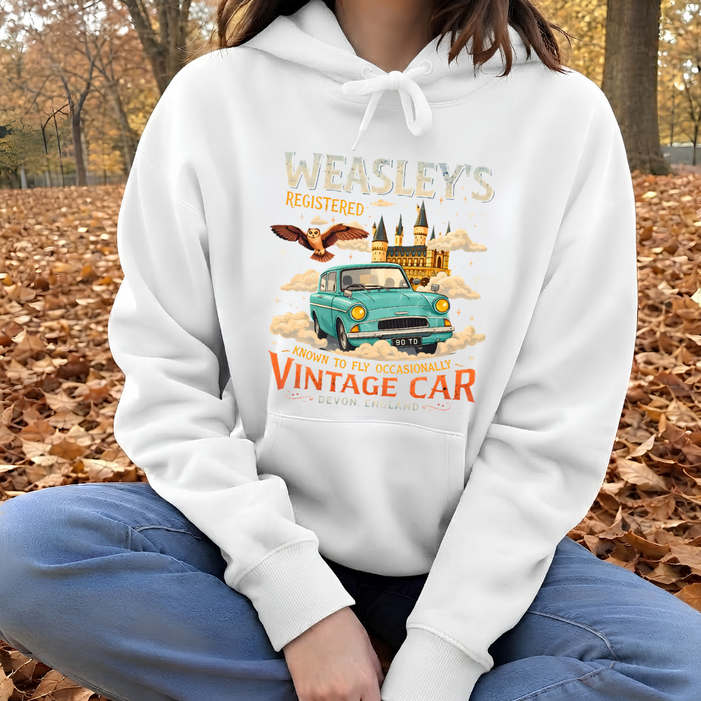 Wesleys Vintage Car Harry Potter Sweatshirt- Hoodie