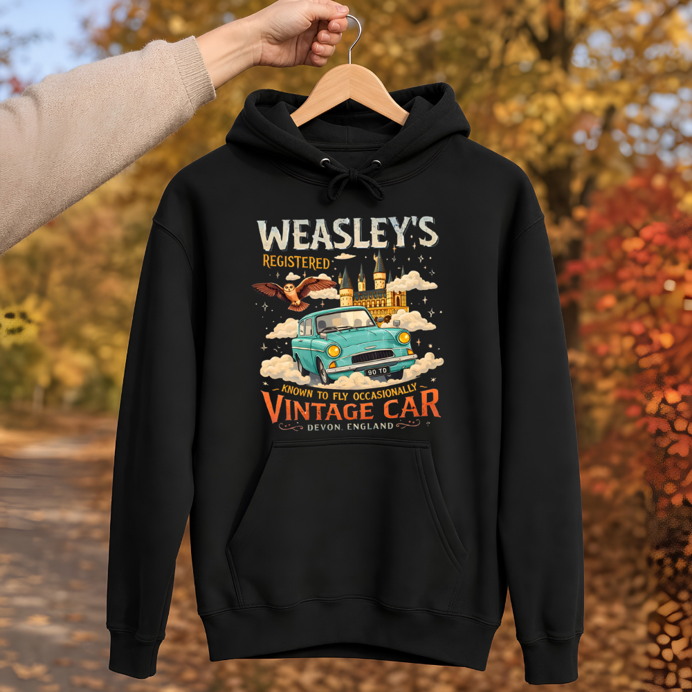 Wesleys Vintage Car Harry Potter Sweatshirt- Hoodie