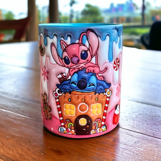 Stitch & Angel Kupa – Hediyelik Tasarım Porselen Kupa