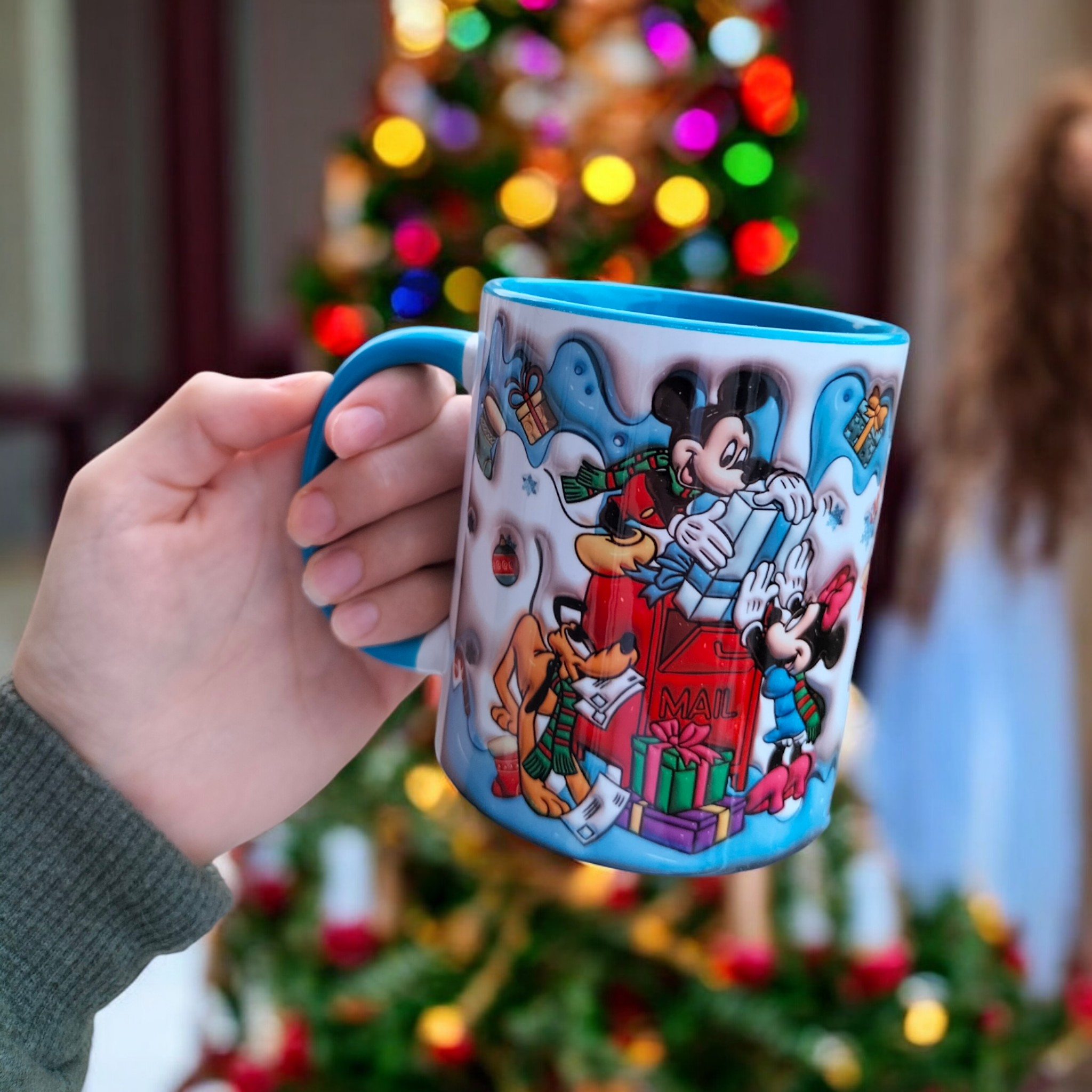 Mickey Minnie Mouse Yılbaşı Kupa-Noel Tasarım Hediyelik Kupa Bardak