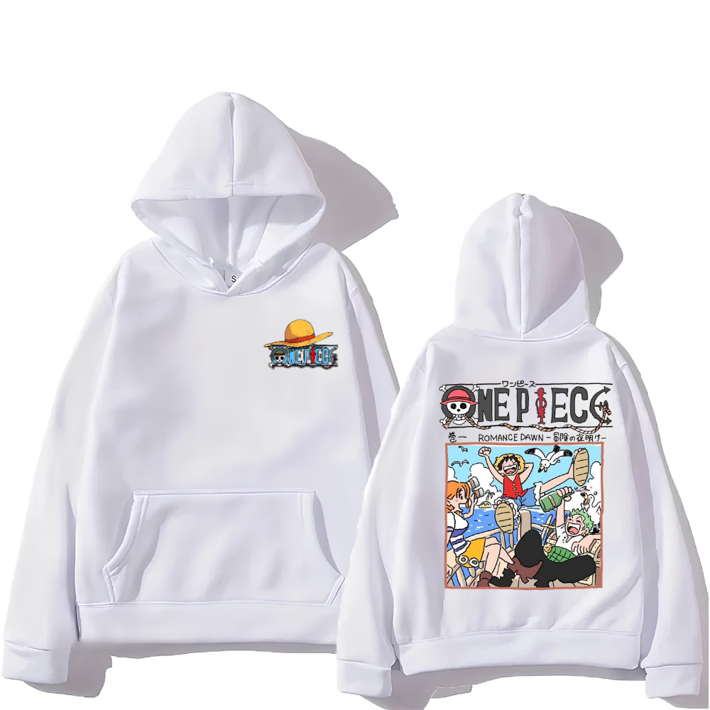 One Piece Hoodie – Anime Baskılı 3 İplik Şardonlu Premium Kumaş, Dayanıklı Baskı
