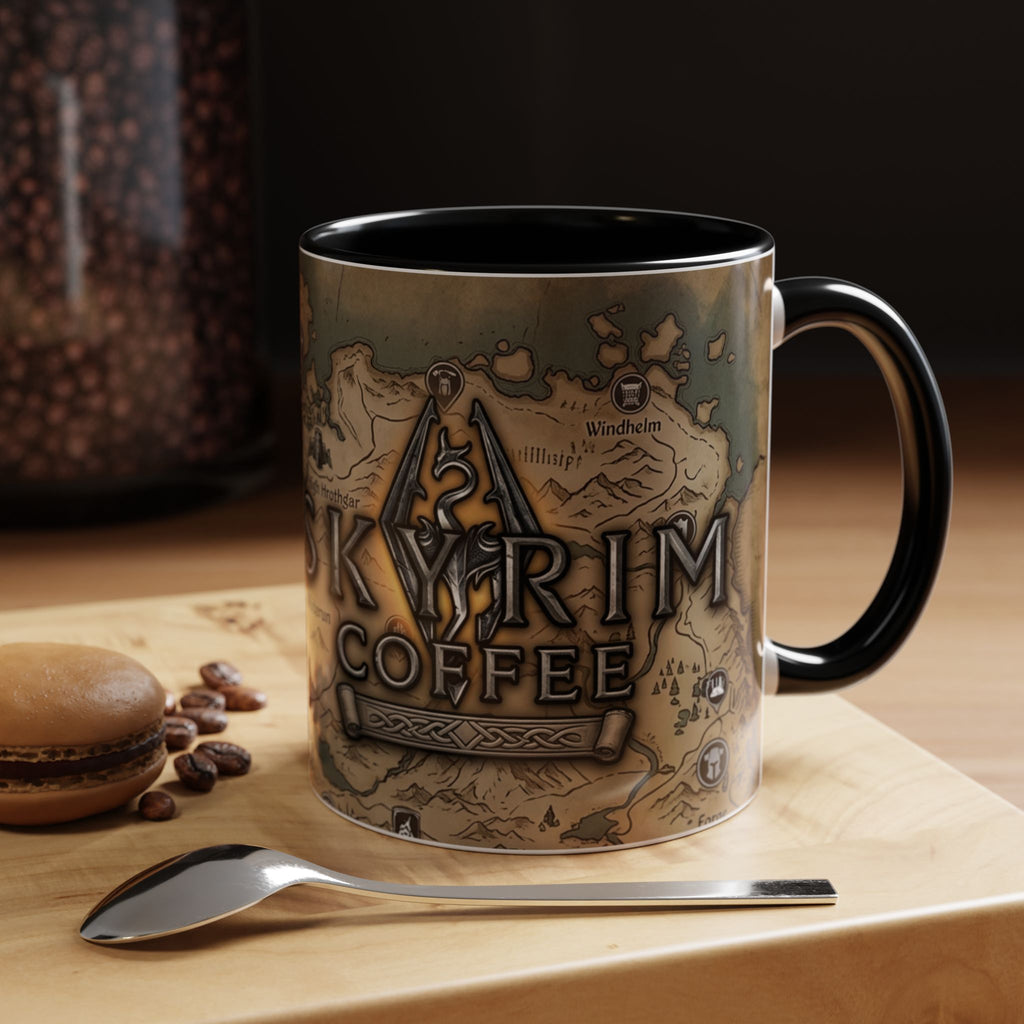 Skyrim Gamer Kupa – Premium Porselen, Canlı Kalıcı Baskı  🐉⚔️